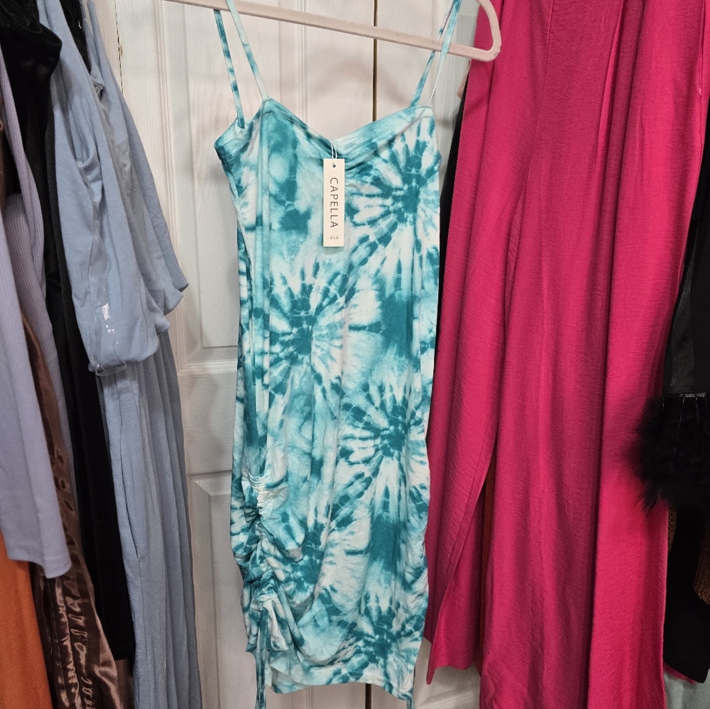 Tie-Dye Spaghetti Strap Dress